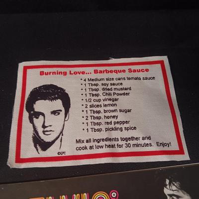 ELVIS MAGNETS, CATALOG OF RECORDS AND TAPES, STICKERS AND MORE