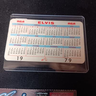 ELVIS POSTAGE STAMPS, 1977 CARD CALENDAR AND MORE