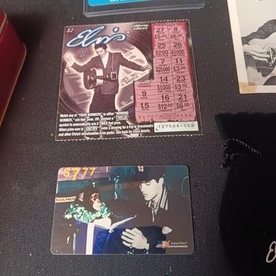 ELVIS POSTAGE STAMPS, 1977 CARD CALENDAR AND MORE