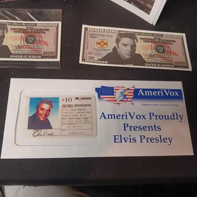 SMALL ELVIS BOOK, CARD, PHOTO, FUNNY MONEY AND MORE