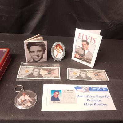 SMALL ELVIS BOOK, CARD, PHOTO, FUNNY MONEY AND MORE