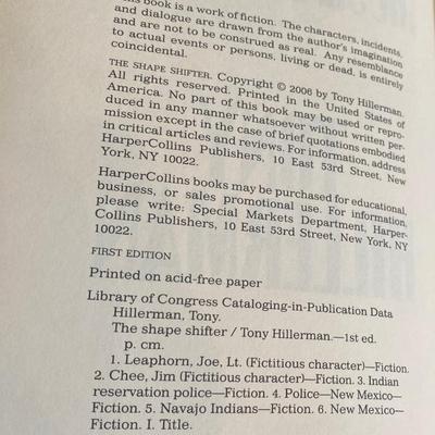 Tony Hillerman Books
