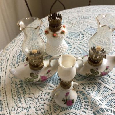 Vintage Mini Oil Lamps Lot