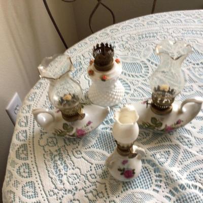 Vintage Mini Oil Lamps Lot