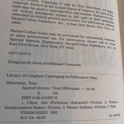 Tony Hillerman Books
