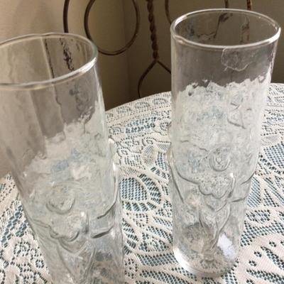 Two Tall Nude Girl Glasses