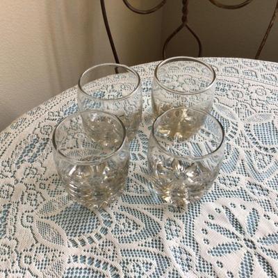 Set Of Four Crown Royal Glasses.