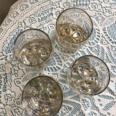 Set Of Four Crown Royal Glasses.