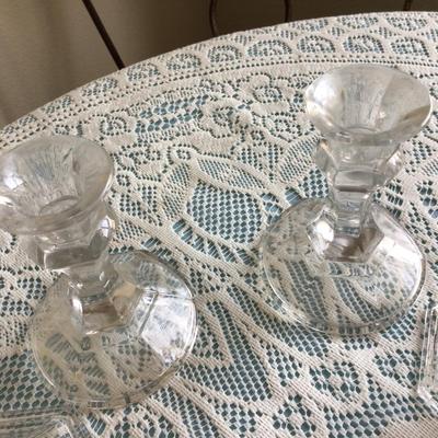 Three Sets Of Two Candle Holders