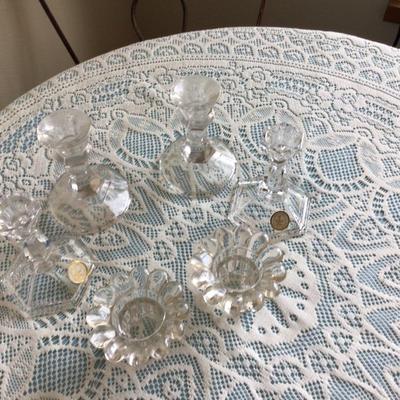 Three Sets Of Two Candle Holders
