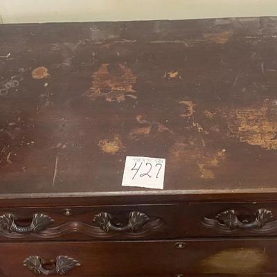 Vintage Hand Carved Chest Of Drawers