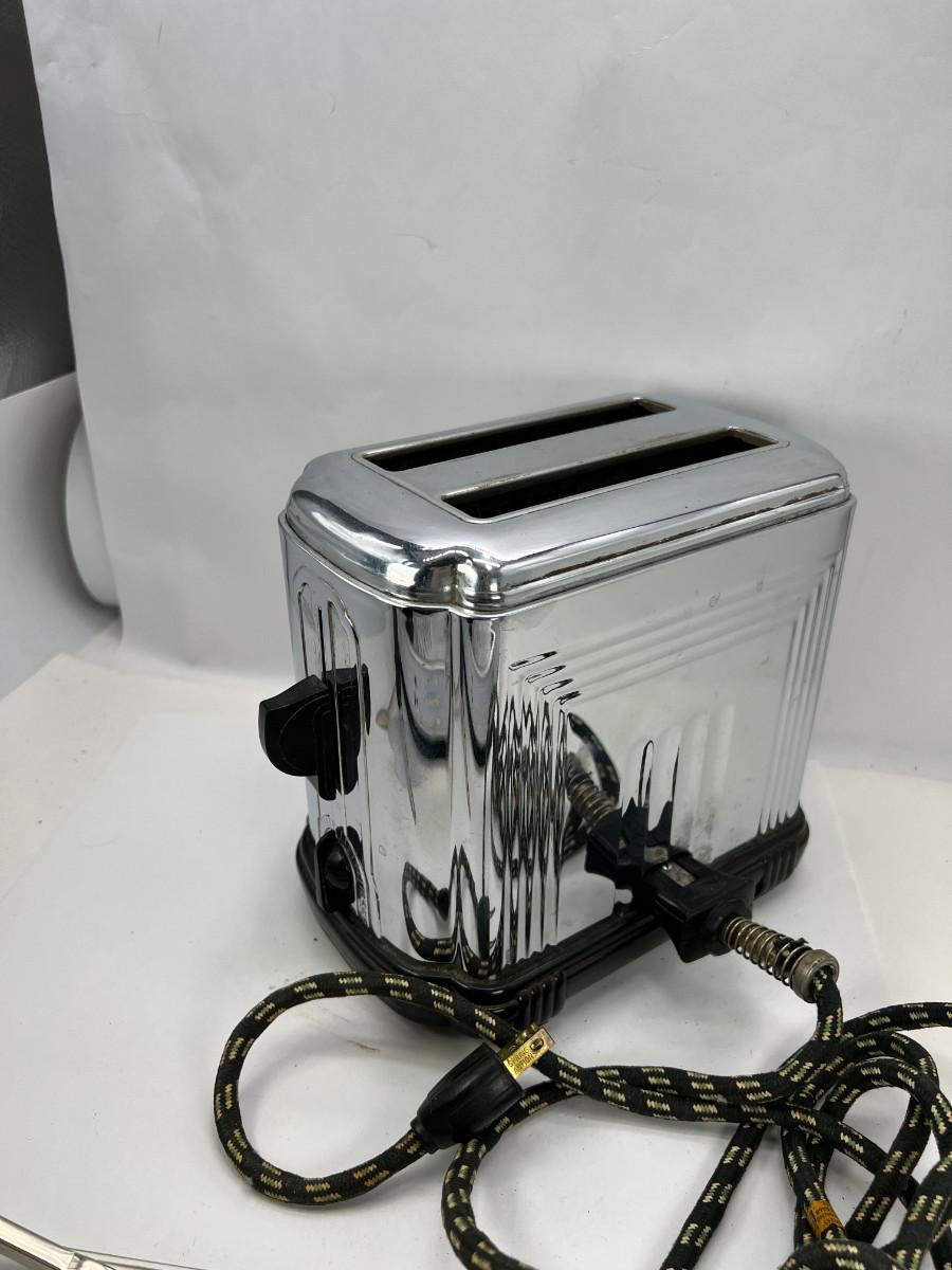 1930's Chrome Sunbeam Bread Toaster Model T1D, Art Deco