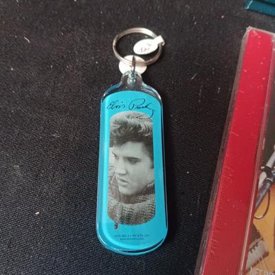 ELVIS NOTECARDS, MUSIC ON CD, KEYCHAIN, TIN AND MORE