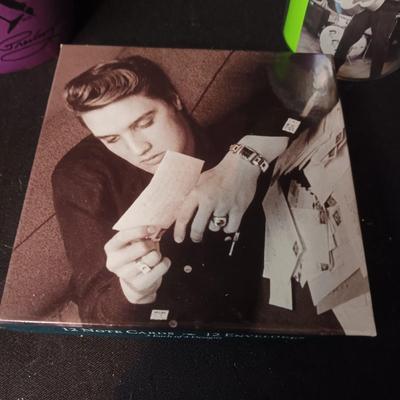 ELVIS NOTECARDS, MUSIC ON CD, KEYCHAIN, TIN AND MORE