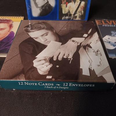 PORTRAIT OF ELVIS, NOTECARDS, 2 DECKS OF CARDS & MINI CALENDAR