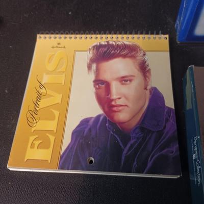 PORTRAIT OF ELVIS, NOTECARDS, 2 DECKS OF CARDS & MINI CALENDAR