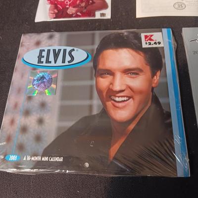 "HEARTBREAK HOTEL" PLATE, 2 MINI CALENDARS, MAGNET AND MORE