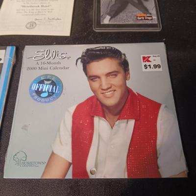 "HEARTBREAK HOTEL" PLATE, 2 MINI CALENDARS, MAGNET AND MORE