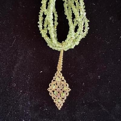 MULTI STRAND SEED BEAD NECKLACE AND EARRINGS