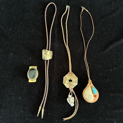 BOLO W/MONEY CLIP & 2 NECKLACES
