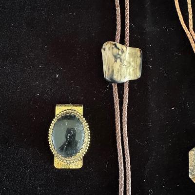 BOLO W/MONEY CLIP & 2 NECKLACES