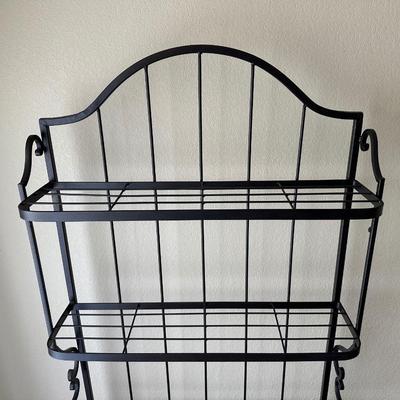 WROUGHT IRON BAKERS RACK