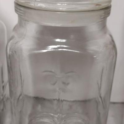 Girl with Geese picture and collectible jars
