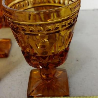 Lot of Amber Glassware