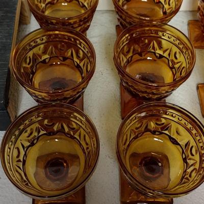 Lot of Amber Glassware