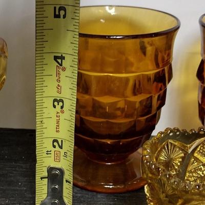 Lot of Amber Glassware