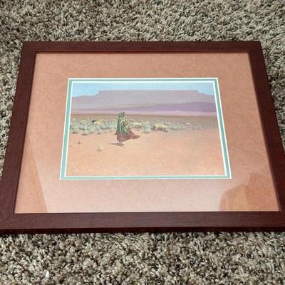 2 BOOKS ON AMERICAN INDIANS AND A FRAMED PICTURE