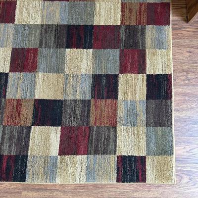 CHECKERED AREA RUG