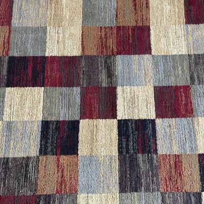 CHECKERED AREA RUG