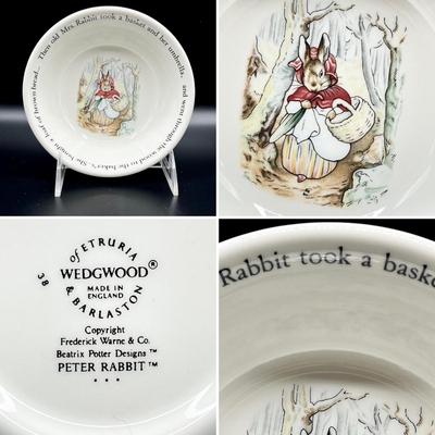 WEDGEWOOD ~ Pair (2) ~ Peter Rabbit Three Piece Nursery Set