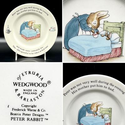 WEDGEWOOD ~ Pair (2) ~ Peter Rabbit Three Piece Nursery Set