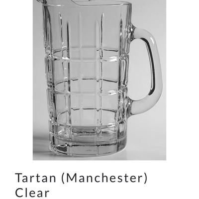 ANCHOR HOCKING ~ Tartan Clear Pitcher