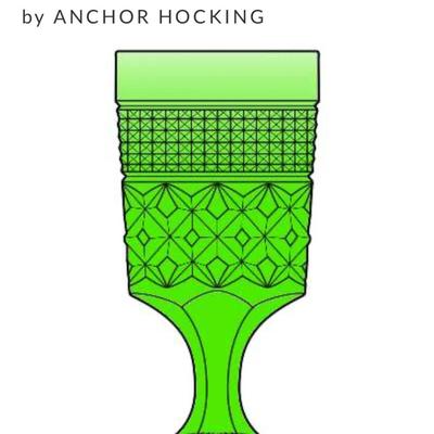 ANCHOR HOCKING ~ Wexford Green ~ Serving Pieces Set Of Three (3)