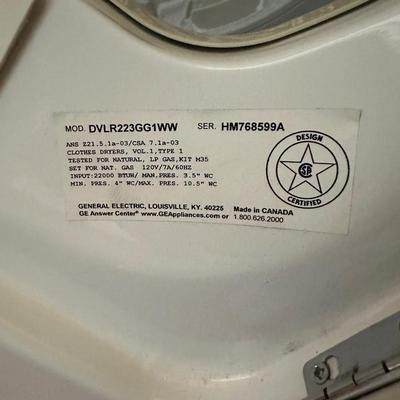 GAS CLOTHES DRYER
