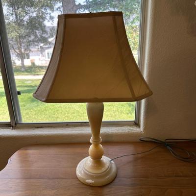 MARBLE BASE DOUBLE LIGHT TABLE LAMP