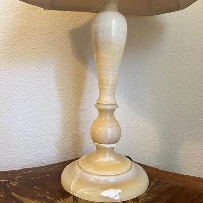 MARBLE BASE DOUBLE LIGHT TABLE LAMP