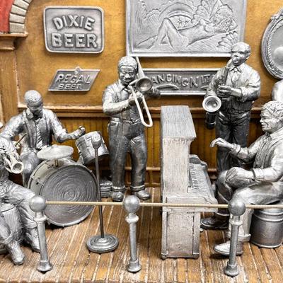 MICHAEL RICKER ~ New Orleans Jazz Band PEWTER FIGURINE Set ~ 18 Pieces