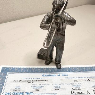 MICHAEL RICKER ~ New Orleans Jazz Band PEWTER FIGURINE Set ~ 18 Pieces