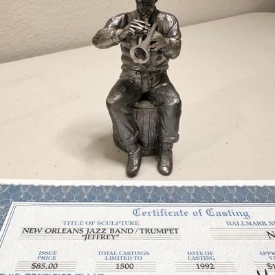 MICHAEL RICKER ~ New Orleans Jazz Band PEWTER FIGURINE Set ~ 18 Pieces