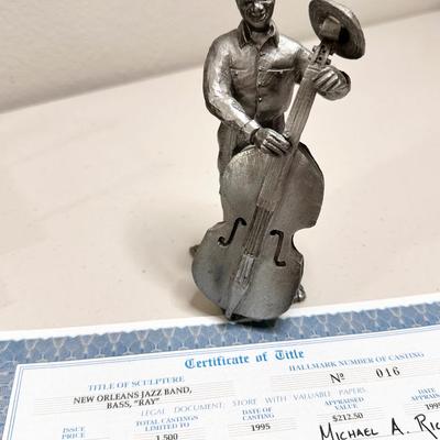 MICHAEL RICKER ~ New Orleans Jazz Band PEWTER FIGURINE Set ~ 18 Pieces