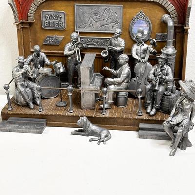 MICHAEL RICKER ~ New Orleans Jazz Band PEWTER FIGURINE Set ~ 18 Pieces