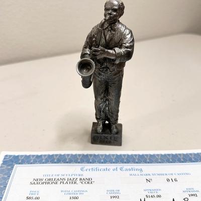 MICHAEL RICKER ~ New Orleans Jazz Band PEWTER FIGURINE Set ~ 18 Pieces