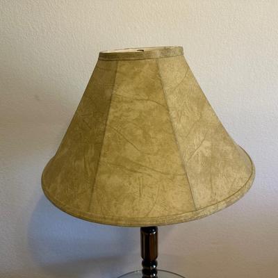 FLOOR LAMP WITH GLASS TABLE