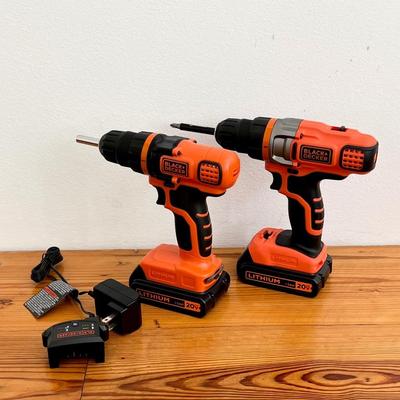 BLACK+DECKER ~ Pair (2) ~ 20V Cordless Drills