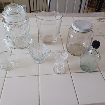 GLASS JARS, BOWLS AND MORE