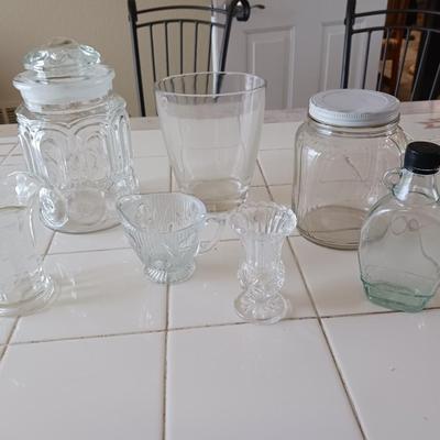 GLASS JARS, BOWLS AND MORE